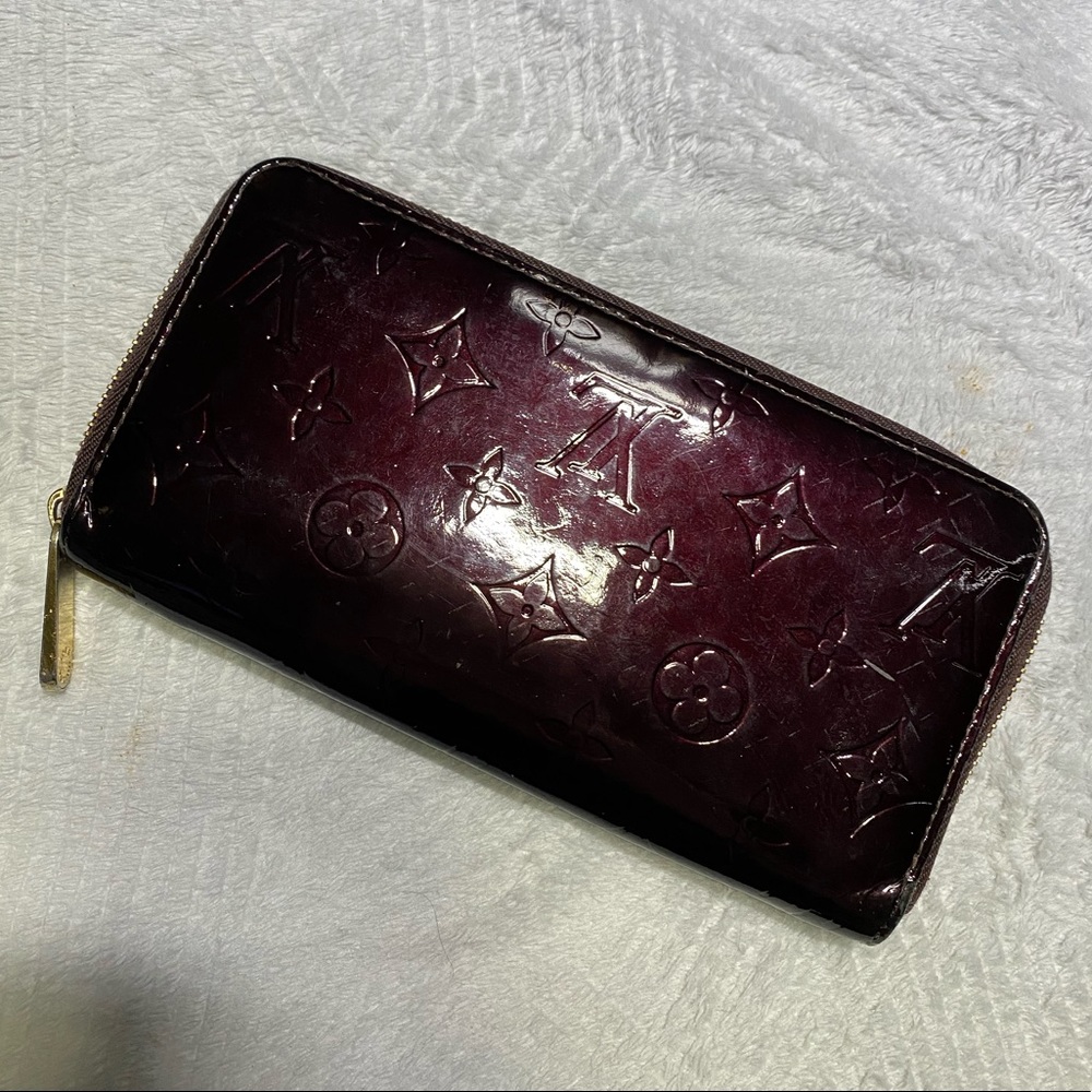Louis Vuitton long purple wallet
